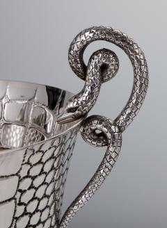 Paolo Scavia Mid 20th Century Silver Champagne Cooler Pair by Paolo Scavia Italy 1945 1950 - 3224822