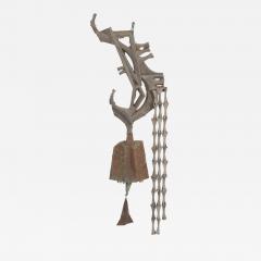 Paolo Soleri Monumental Paolo Soleri Brutalist Bronze Bell with Cast Aluminum Spine 1960 - 4248462