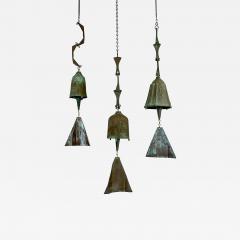Paolo Soleri Set of 3 Bronze Bells Wind Chimes by Paolo Soleri for Arcosanti - 3002434
