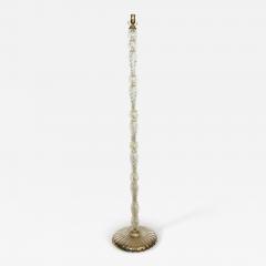 Paolo Venini Clear Murano Glass Floor Lamp Infused with Gold - 3639798