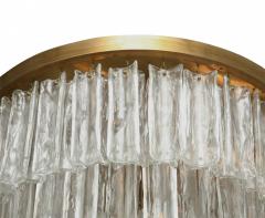 Paolo Venini Fine Venini Handblown Glass and Brass Chandelier - 4272796