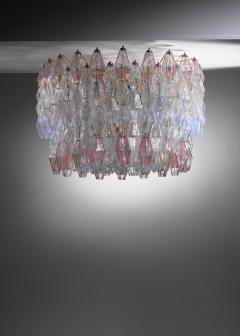 Paolo Venini Large Paolo Venini Murano Glass Poliedri Chandelier - 2918192