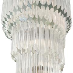 Paolo Venini Paolo Venini Quadriedri Glass Spiral Chandelier 1970s - 2708741