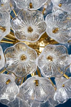 Paolo Venini Striking Murano Glass Flower Sputnik Chandelier by P Venini VeArt Italy 1960s - 2904733