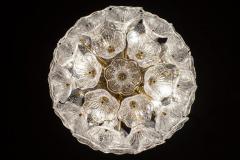 Paolo Venini Striking Murano Glass Flower Sputnik Chandelier by P Venini VeArt Italy 1960s - 2904738