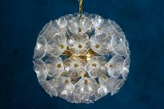 Paolo Venini Striking Murano Glass Flower Sputnik Chandelier by P Venini VeArt Italy 1960s - 2904741