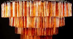 Paolo Venini Venini Modern Gold Amber Color Murano Glass Chandelier or Flushmount 1970 - 1651847