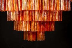 Paolo Venini Venini Modern Gold Amber Color Murano Glass Chandelier or Flushmount 1970 - 1651848