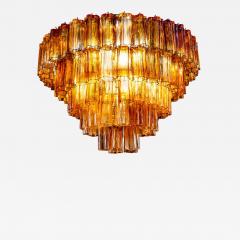Paolo Venini Venini Modern Gold Amber Color Murano Glass Chandelier or Flushmount 1970 - 1651985