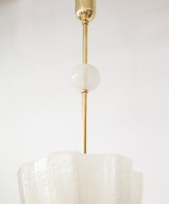 Paolo Venini Venini tulip shaped frosted opaline glass pendant - 1014046