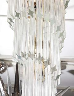 Paolo Venini Vintage 1970s Quadriedri Venini Glass Spiral Chandelier - 1832405