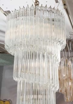 Paolo Venini Vintage 1970s Quadriedri Venini Glass Spiral Chandelier - 1832415