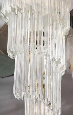 Paolo Venini Vintage 1970s Quadriedri Venini Glass Spiral Chandelier - 1832418