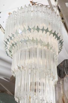Paolo Venini Vintage 1970s Quadriedri Venini Glass Spiral Chandelier - 1832419