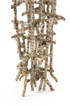 Paper Wrapped Wire Sculpture Primitive Cathedral by Matteo Naggi - 1210458