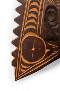 Papua New Guinean Carved Wood and Cowrie Shell Mask Figure - 4668909