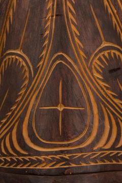 Papua New Guinean Carved Wood and Cowrie Shell Mask Figure - 4668911