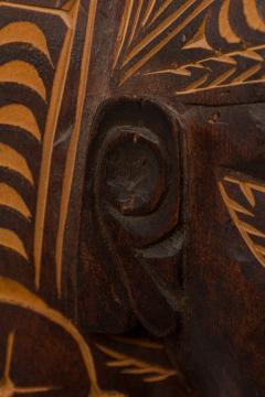Papua New Guinean Carved Wood and Cowrie Shell Mask Figure - 4668913