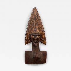 Papua New Guinean Carved Wood and Cowrie Shell Mask Figure - 4709194
