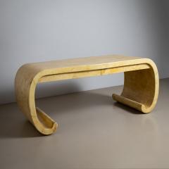 Parchment Covered Desk attributed to Karl Springer 1960 80s - 4389485