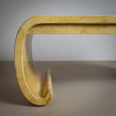 Parchment Covered Desk attributed to Karl Springer 1960 80s - 4389489