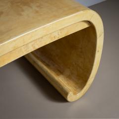 Parchment Covered Desk attributed to Karl Springer 1960 80s - 4389491