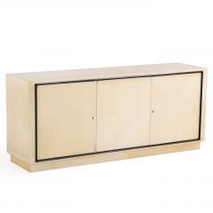 Parchment Covered Sideboard With Ebonized Trim C 1960 - 4734679