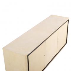 Parchment Covered Sideboard With Ebonized Trim C 1960 - 4734680