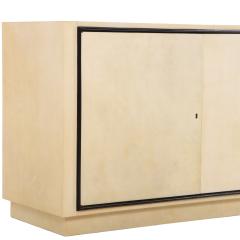 Parchment Covered Sideboard With Ebonized Trim C 1960 - 4734684