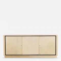 Parchment Covered Sideboard With Ebonized Trim C 1960 - 4734960