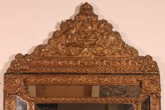 Pareclose Mirror With Sculpted Coper From The 19th Century From France - 3821621