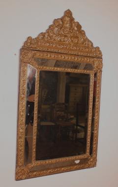 Pareclose Mirror With Sculpted Coper From The 19th Century From France - 3821625