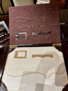 Paris Crocodile Skin 7 Piece Desk Set French Art Deco Complete - 3783726