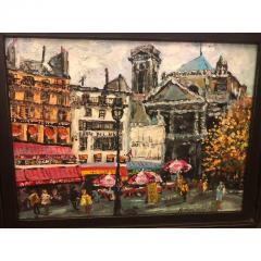 Parisian Street Scenes Oil Painting on Canvas Signed R Roywilsens a Pair - 1236297