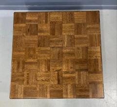 Parquet Floating Square Cocktail Coffee Table with a Plinth Base Mid Century - 3387604
