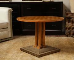 Parquet Top Round Side Table - 1540338