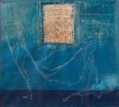 Parris Jaru A Drop in the Pond Poetry Painting with Inscriptions and Poem by the Artist - 3819038