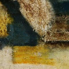 Parris Jaru Beachside Accommodations Abstract Figurative Oil Painting with Blue and Yellow - 3822747