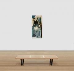 Parris Jaru Obvious Reasons Abstract Versus Figurative Painting with Aqua Blue Colors - 3822777