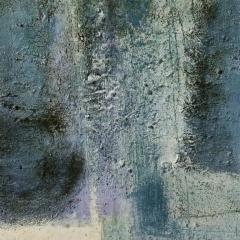Parris Jaru Obvious Reasons Abstract Versus Figurative Painting with Aqua Blue Colors - 3822782