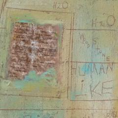 Parris Jaru Shaped by the Elements Poetry Painting with Poem by the Artist - 3822560