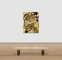 Parris Jaru The Great Emancipation Abstract Painting with Yellow and Brown Colors - 3824498