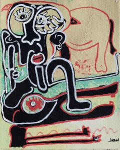 Parris Jaru The Last Time I Saw It Surrealist Figurative Painting - 3822535
