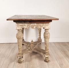 Partially Painted Kitchen Table with Reversible Top Sweden 19th century - 4774735