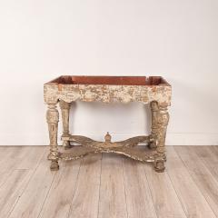 Partially Painted Kitchen Table with Reversible Top Sweden 19th century - 4774738