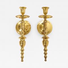 Parzinger Style Brass Candle Sconces - 2133485