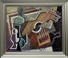 Pascal Jarrion Art Deco Style Cubist Oil Painting Fractured by Pascal Jarrion - 4776202