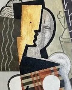 Pascal Jarrion Art Deco Style Cubist Oil Painting Shadow by Pascal Jarrion - 4776215