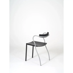 Pascal Mourgue Pair of Black Pascal Mourgue for Artelano Rio Side or Dining Chairs France 1990s - 3059741