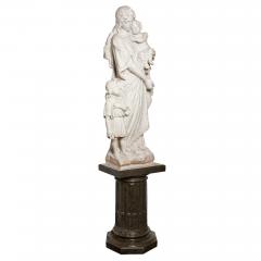 Pasquale Romanelli Romanelli Large Carrara marble group of Virgin Child and The Baptist signed P Romanelli - 2863211